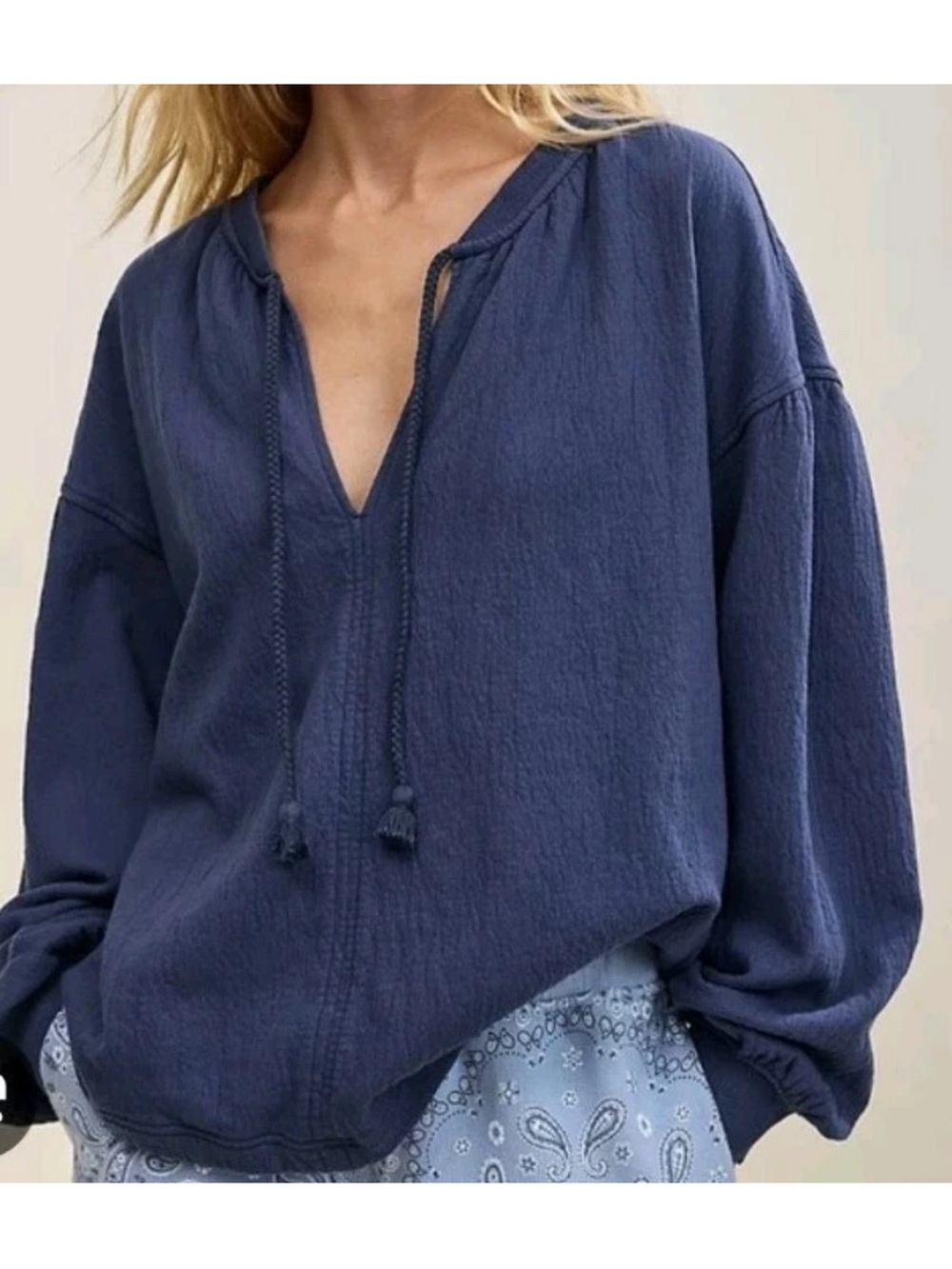 Aerie “Real Good” Boho Gauze Blouse